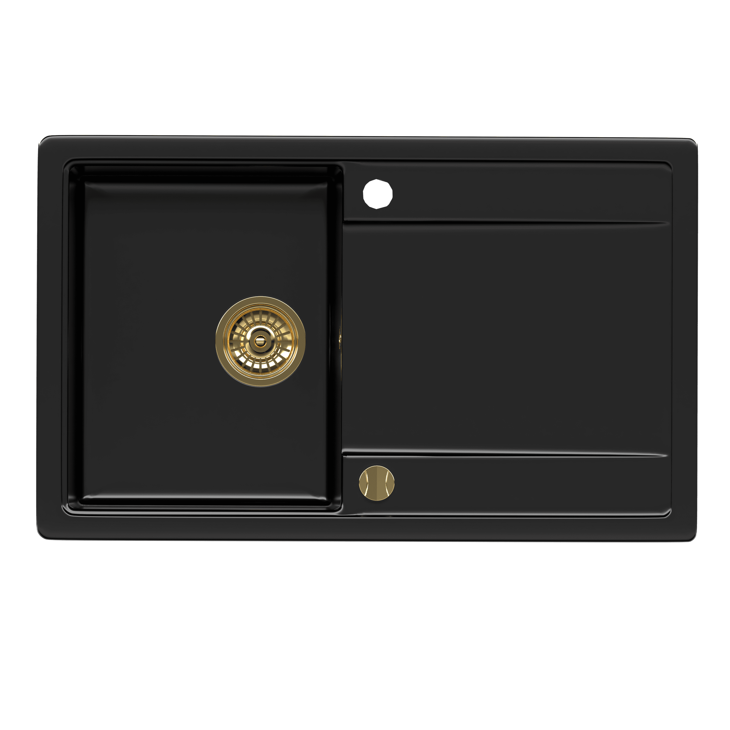 Grafitowy zlewozmywak granitowy KGS Z 4575 1B1D Deep Black